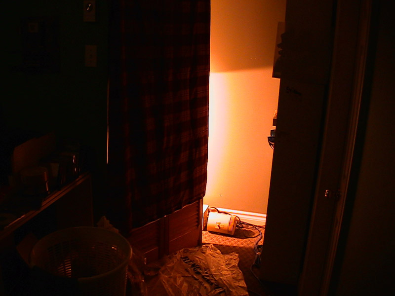 It's hard not to notice anything suspicious in this closet.