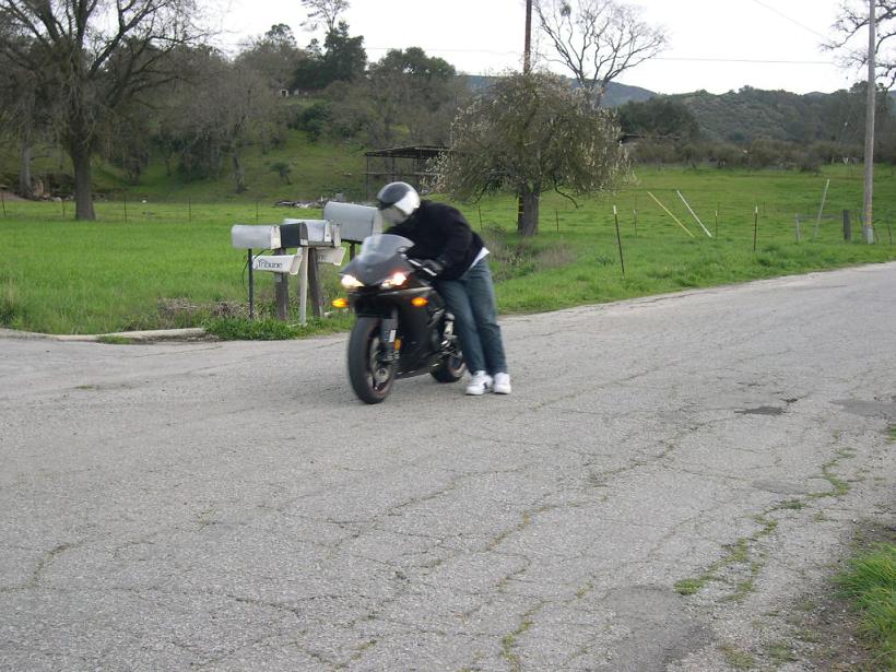 A pic of me Slidin i was only going about 55 mph here