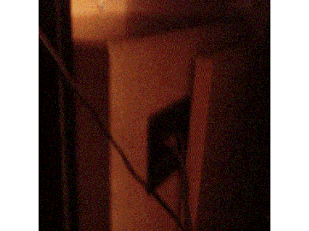 A power wire was made to look like a speaker wire and run through the back of the box.
